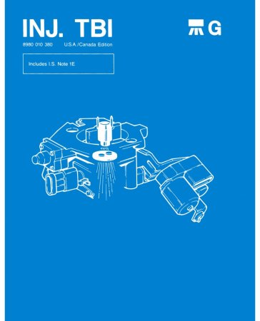 1983-1987 Jeep INJ. TBI Fuel Injection Service Manual