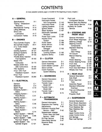 1984-1988 Jeep Cherokee/Wagoneer Service Manual - M.R. 244