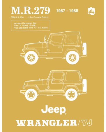 1987-1988 Jeep Wrangler / YJ Service Manual - M.R. 279