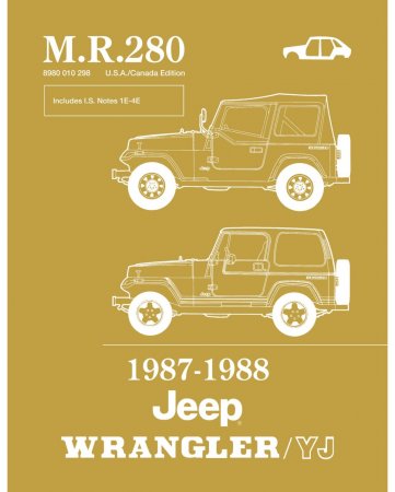 1987-1988 Jeep Wrangler / YJ Body Service Manual