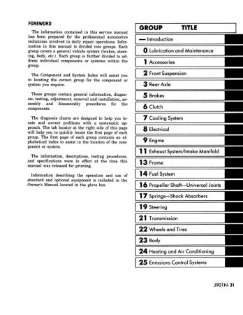 1990 Dodge D/W 150-350 Truck, Ramcharger Service Manual