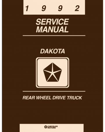 1992 Dodge DakotaTruck Service Manual