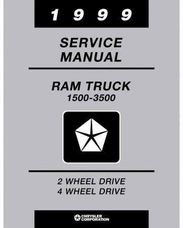 1999 Dodge RAM 1500-3500 Truck Service Manual