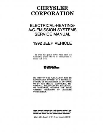 1992 Jeep Service Manual