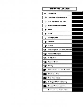 1993 Jeep Grand Cherokee, Grand Wagoneer Service Manual