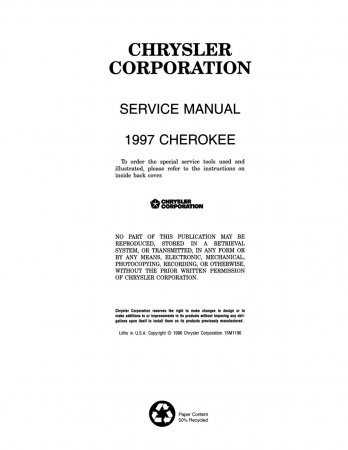 1997 Jeep Cherokee Service Manual