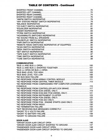 2002 Dodge Ram Truck 2500-3500 Body Diagnostic Procedures