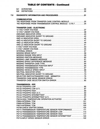 2003 Dodge DR Ram Truck Transmission Diagnostic Procedures
