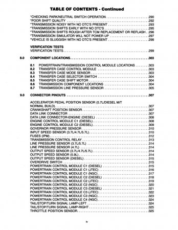 2003 Dodge DR Ram Truck Transmission Diagnostic Procedures