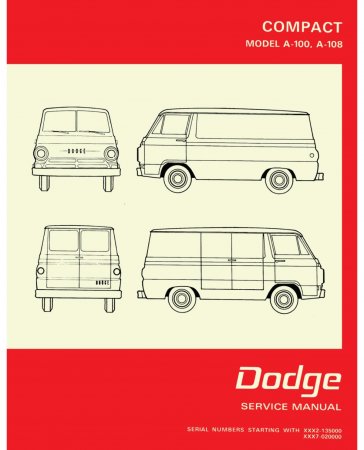 1968-1970 Dodge A-100 & A-108 Van Shop Manual