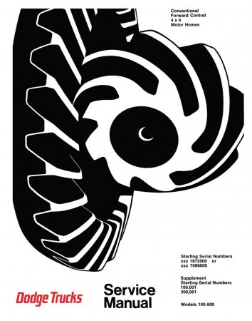 1969 - 1971 Dodge Truck 100-800 Service Manual