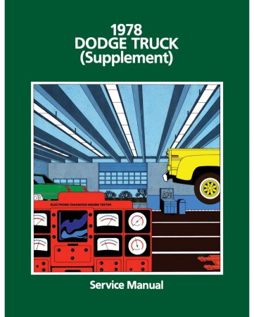 1978 Dodge Truck Service Manual Supplement
