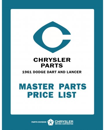 1961 Dodge Dart and Lancer Master Parts List