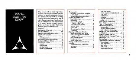 1965 Dodge Dart Owner's Manual