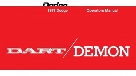 1971 Dodge Dart / Demon Instruktionsbok