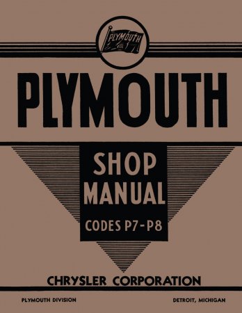 1939 Plymouth Shop Manual P7 - P8
