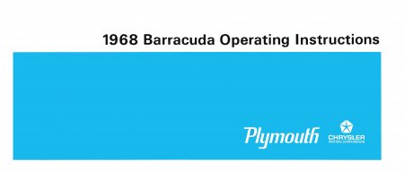 Instruktionsbok Plymouth Barracuda 1968