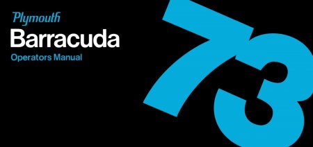 1973 Plymouth Barracuda Instruktionsbok