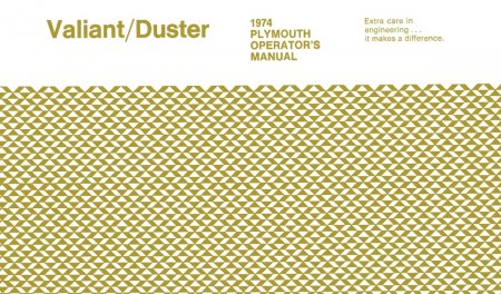 1974 Plymouth Valiant - Duster Instruktionsbok