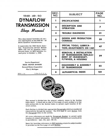 1948-50 Buick Dynaflow Transmission