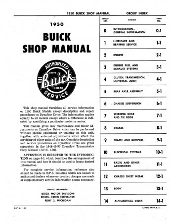 1950 Buick Shop Manual
