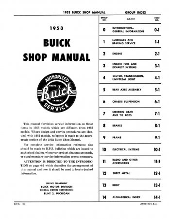 1953 Buick Shop Manual