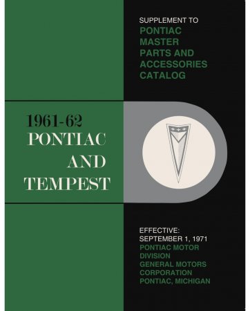 1961-62 Pontiac Master Parts and Accessories Catalog Supplement