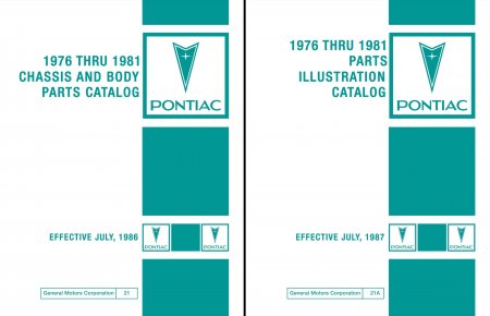 1976-1981 Pontiac Chassis and Body Parts and Illustrations Catalogs