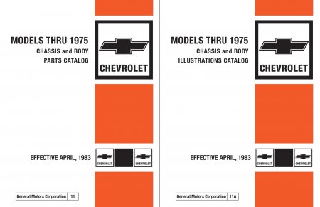 1968-1975 Chevrolet Car Parts & Illustrations Catalogs