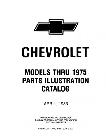1968-1975 Chevrolet Car Parts & Illustrations Catalogs