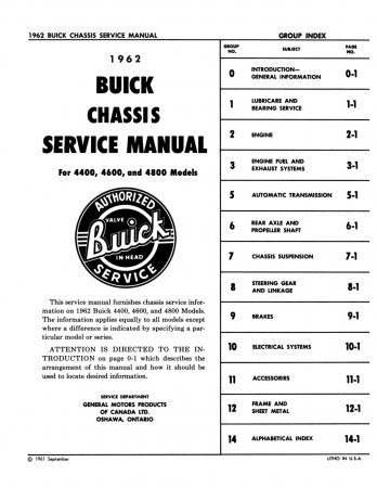 1962 Buick Chassis Service Manual