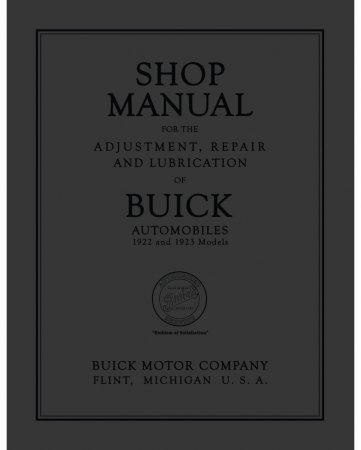 1922-23 Buick Shop Manual