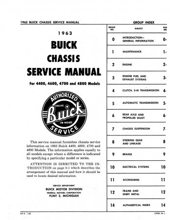1963 Buick Chassis Service Manual