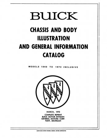 1940-1973 Buick Master Body and Chassis Parts Book