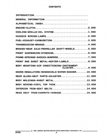 1984-1993 Chevrolet Y Corvette Parts & Illustration Catalogs
