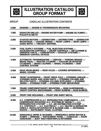 1976-1981 Cadillac Chassis & Body Parts and Illustrations Catalog