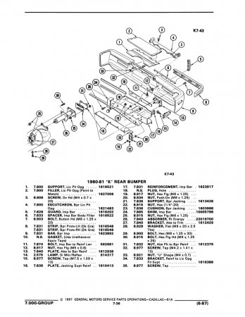1976-1981 Cadillac Chassis & Body Parts and Illustrations Catalog