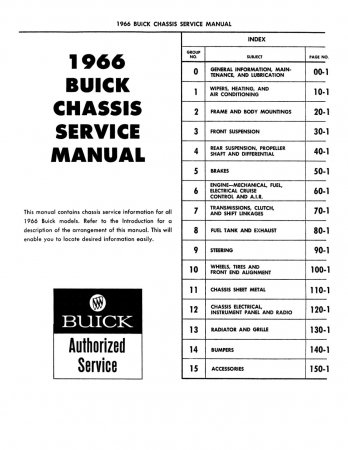 1966 Buick Chassis Service Manual