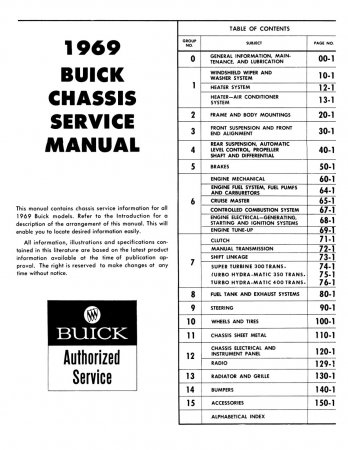 1969 Buick Chassis Service Manual