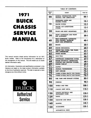 1971 Buick Chassis Service Manual