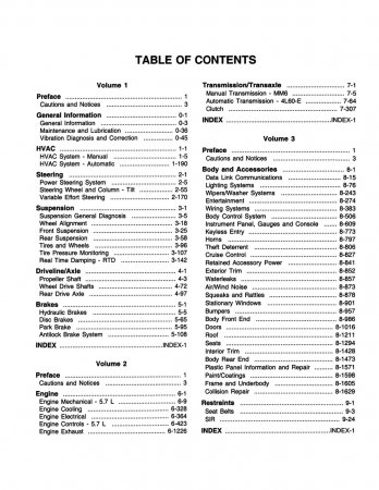 1999 Corvette Service Manual