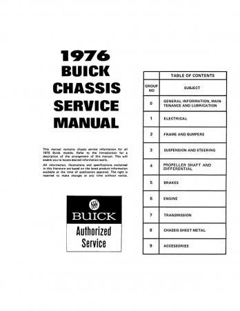 1976 Buick Chassis Service Manual