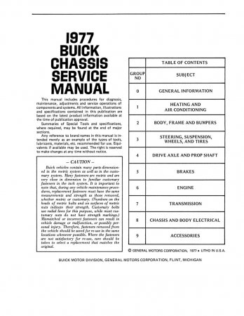 1977 Buick Chassis Service Manual