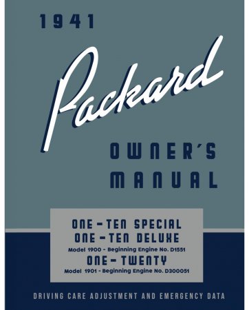 1941 Packard Owners Manual 110 & 120