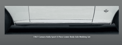 LOWER BODY SIDE MOLDING SET Camaro Rally Sport 1967