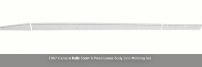 LOWER BODY SIDE MOLDING SET Camaro Rally Sport 1967