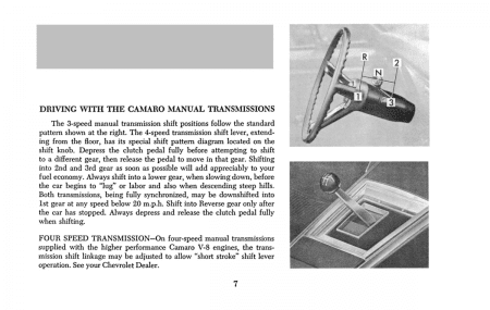 1967 Chevrolet Camaro Owner's Manual