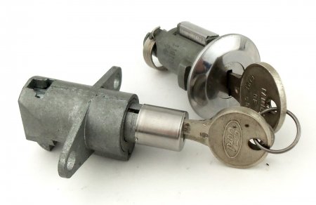 Låssats bagage och handsfack Mustang 1967-68 NOS, Falcon 1966-70