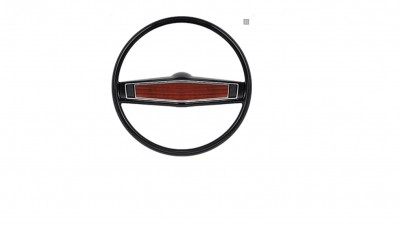 2-spoke steering wheel kit in black with cherry wood shroud for 1969-1970 Camaro models